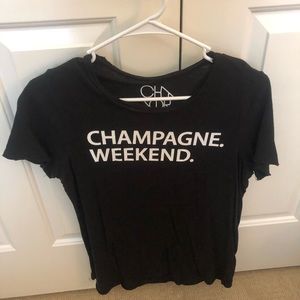Champagne weekend chaser shirt